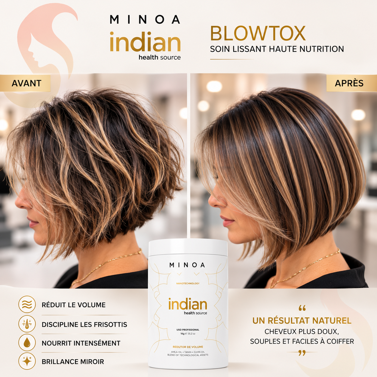 Blowtox Indian Minoa 1 kg – Soin Lissant Haute Nutrition