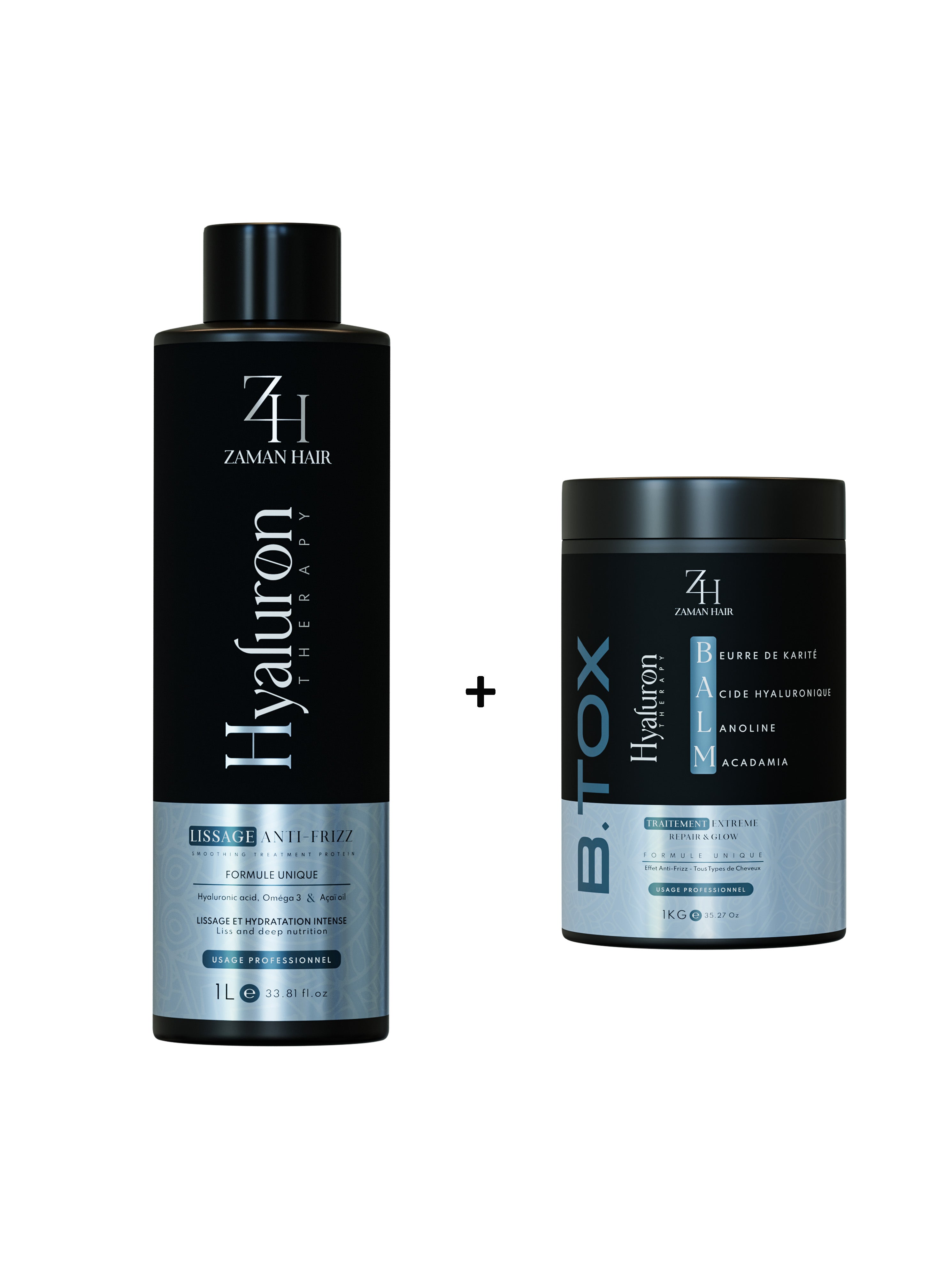 Pack Lissage + Blowtox Hyaluron Therapy ZAMAN HAIR 1L+1kg