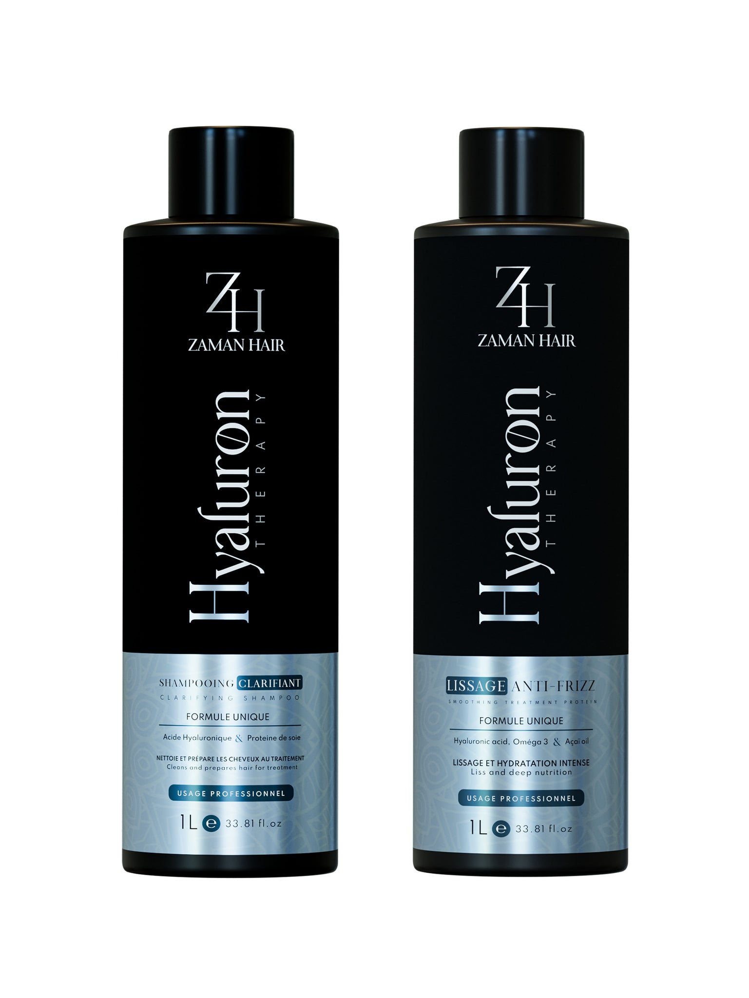 Pack Lissage Hyaluron Therapy et shampoing Zaman Hair 2x1L