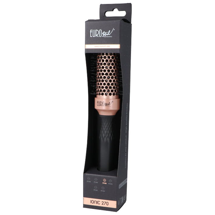 Eurostil Ionic 270 – Brosse Thermique Ionique Professionnelle 34 mm Céramique Tourmaline