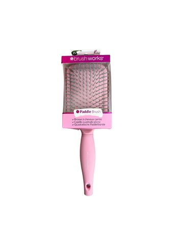 Brosse à cheveux carré rose - Brush works paddle brush