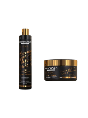 Shampoing et masque BRAZILICIOUS HONEY THERAPY 2x250ml