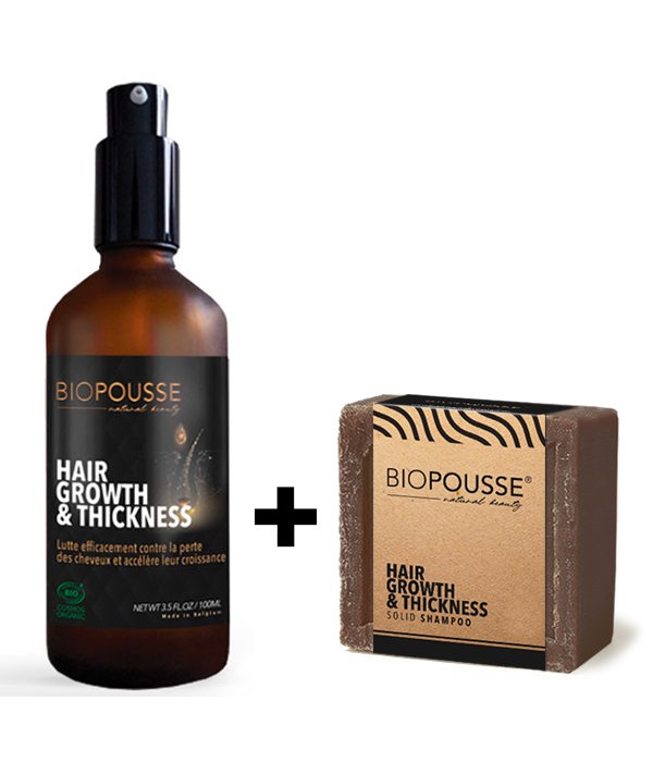 Pack lotion et shampoing solide BIOPOUSSE 100ml+90gr