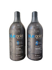 Lissage tanin BLUE GOLD PREMIUM - Salvatore 2x1L - Shi Keratine