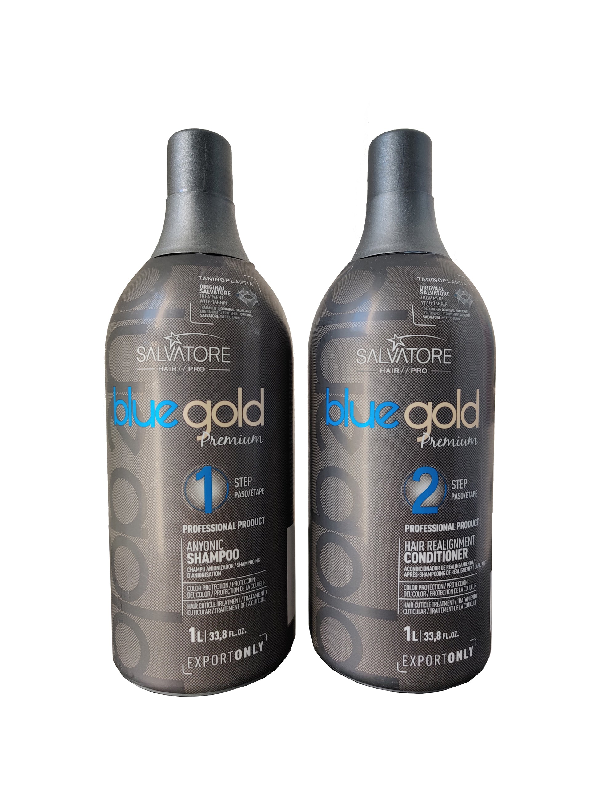 Lissage tanin BLUE GOLD PREMIUM - Salvatore 2x1L - Shi Keratine