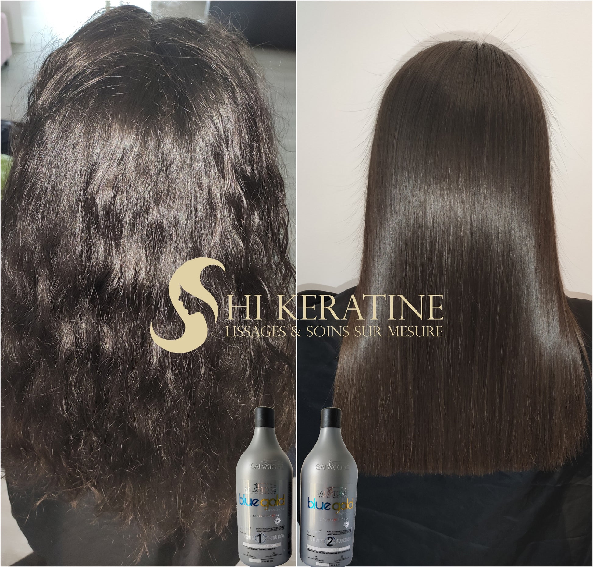 Lissage tanin BLUE GOLD PREMIUM - Salvatore 2x1L - Shi Keratine