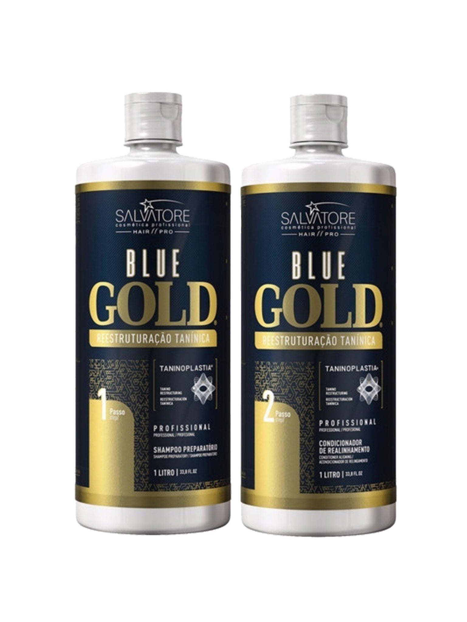 Lissage tanin BLUE GOLD RECONSTRUCTION - Salvatore 2x1L - Shi Keratine