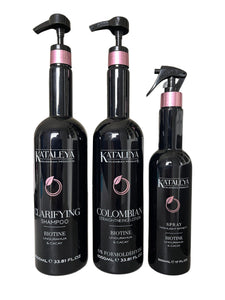 Lissage Colombien KATALEYA - Pack 3 produits 2x1L+spray miroir 500ml