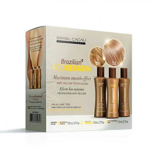 Mini kit BRASIL CACAU ECO KERATIN CADIVEU 3X110ml