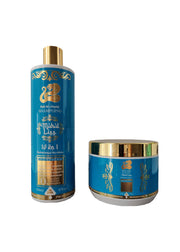Kit d'entretien shampoing masque sans sulfate à l'huile de serpent MAHAL 2x500ml